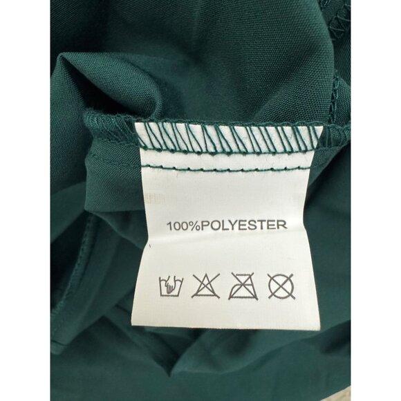 Dark Green Pleated Flutter Sleeve Midi Maxi Dress Size 3XL 22 24 Plus Sz New - Picture 6 of 8